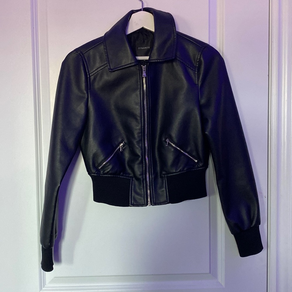 A never used dynamite leather jacket